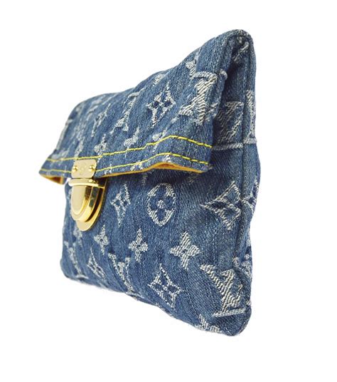 louis vuitton denim clutch|louis vuitton clutch monogram.